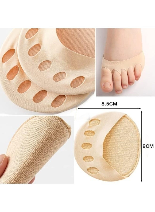 Comfortable Forefoot Cushions for Women High Heels – Strezo Non-Slip Reusable Toe Socks, Honeycomb Fabric Metatarsal Pads, Invisible Foot Pads for Shoes, 4 Pieces - Image 5